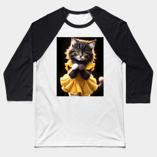 Dancing cat - Modern digital art Baseball T-Shirt